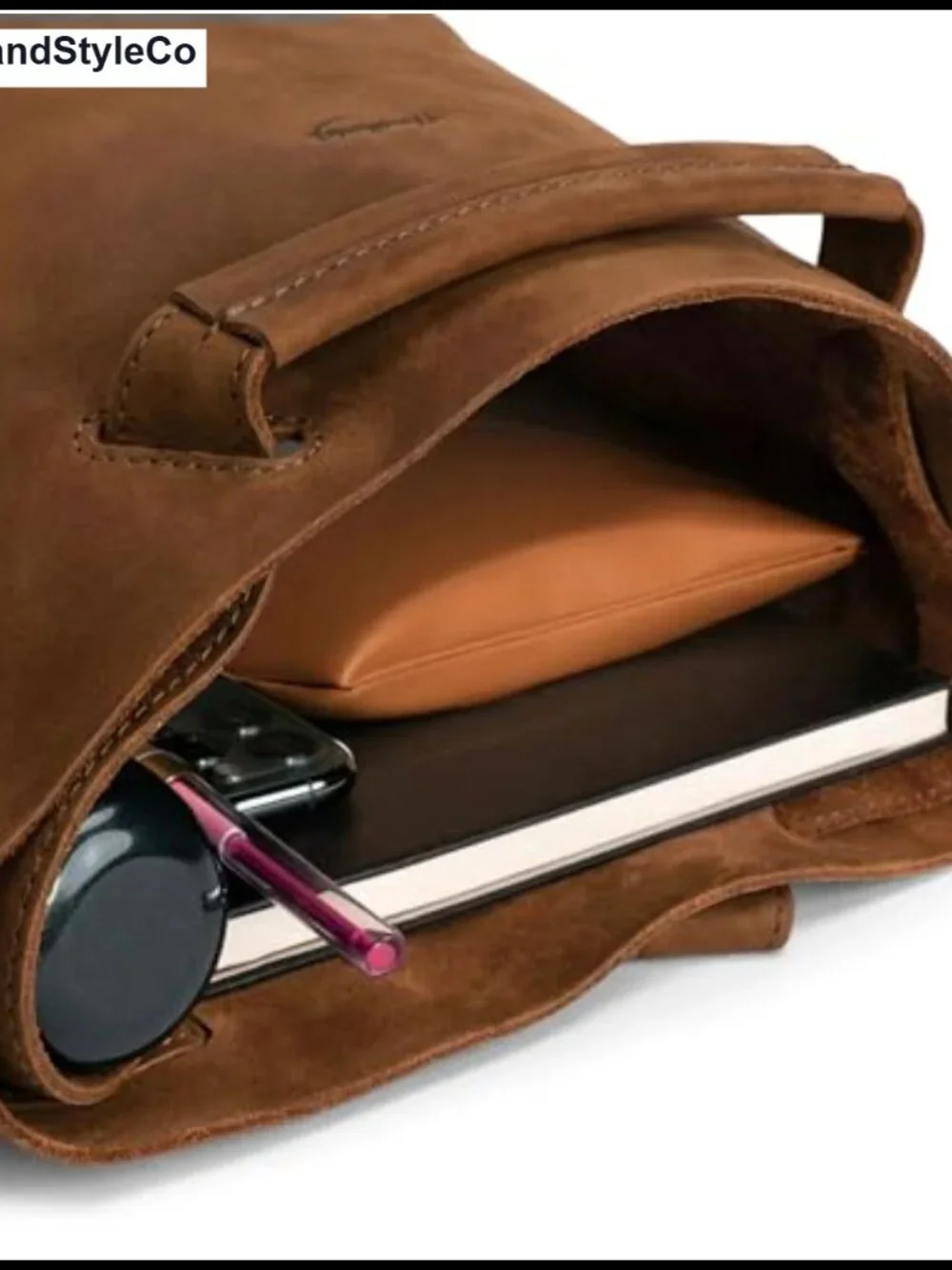 Convertible Backpack Shoulder Bag Handmade Full Grain Leather Crossbody Purse